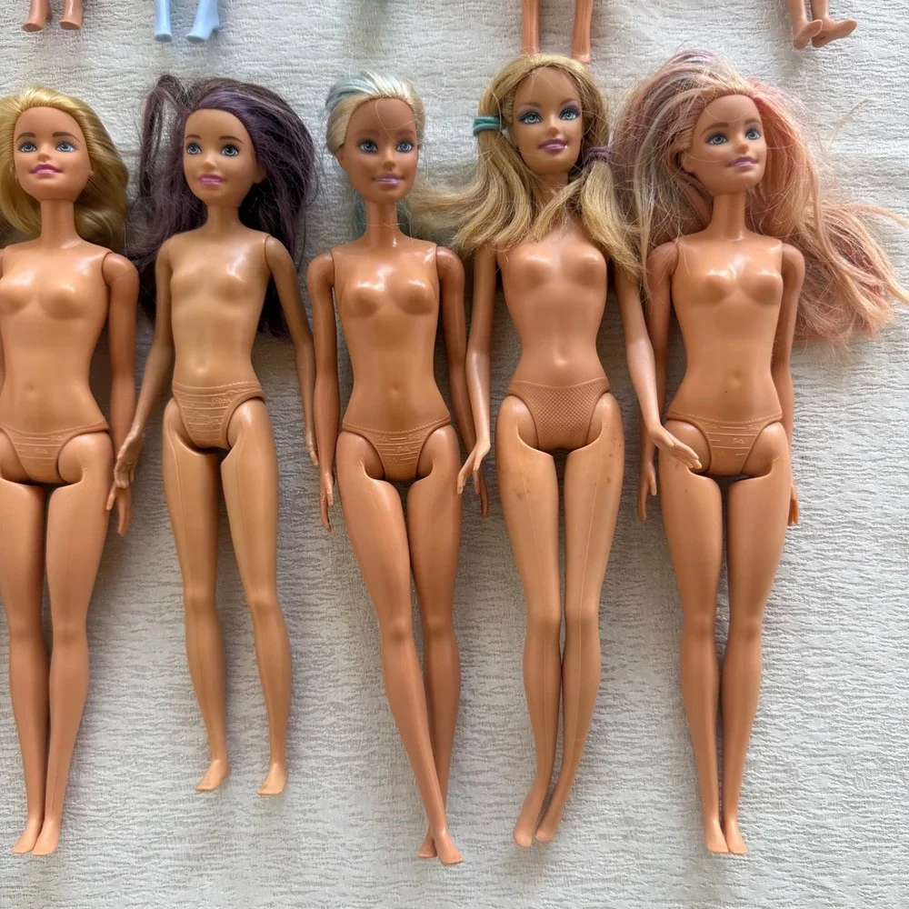 Lot of 18 Mattel Barbie Dolls Mixed Fashion Princess Nude OOAK Mermaid Ballerina